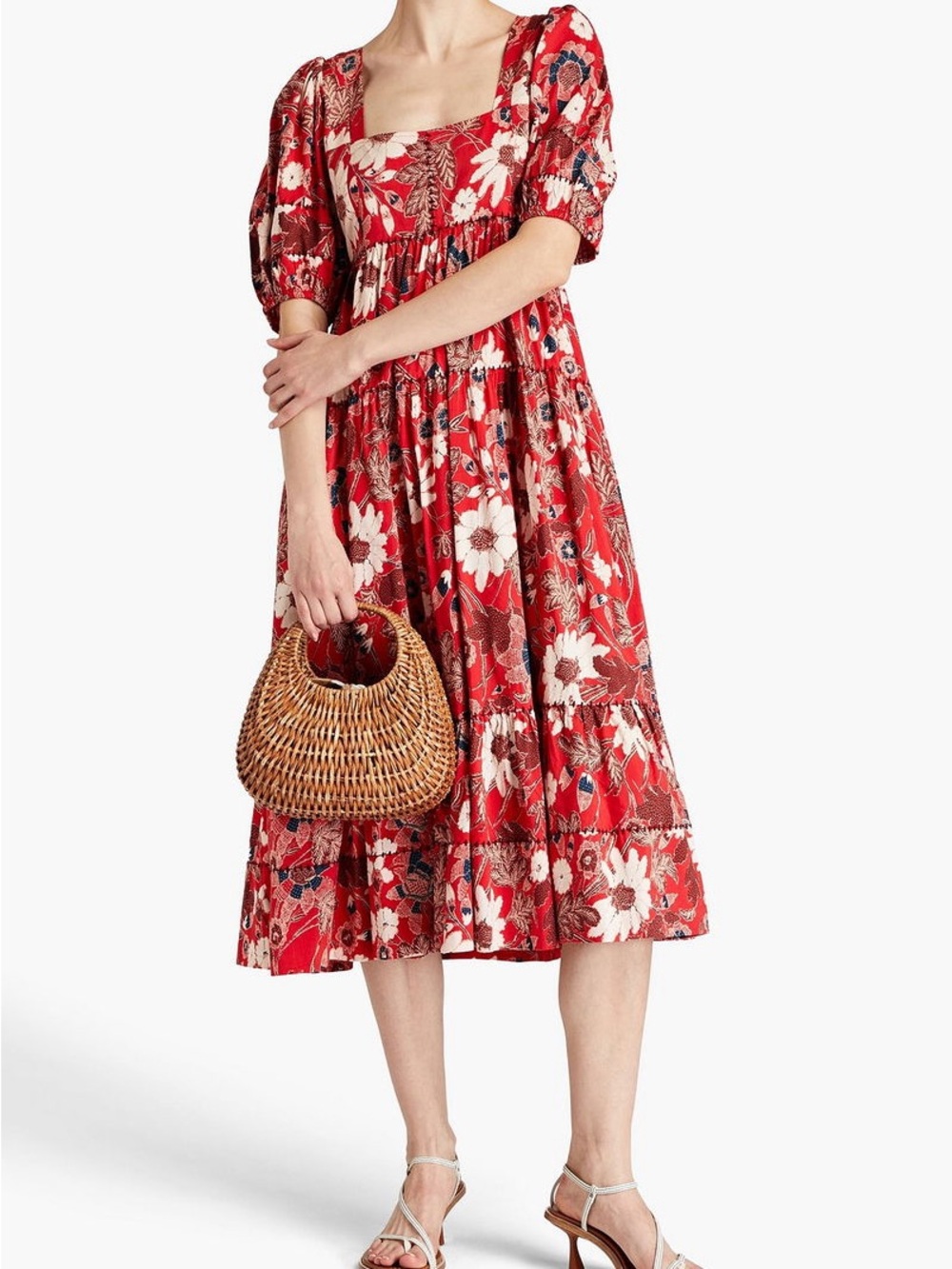 Ulla Johnson nora Floral Tiered Dress